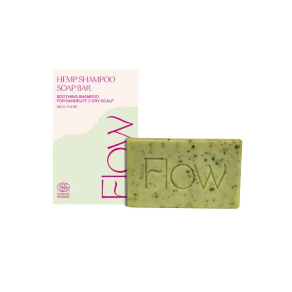 Flow Cosmetics Hemp Shampoo Bar – натурален твърд шампоан с коноп за сърбящ скалп и пърхот
