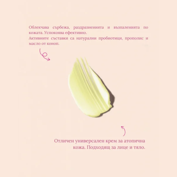 Flow Cosmetics Propolis & Probiotics Rescue Cream – натурален крем за екзема и псориазис с прополис и коноп