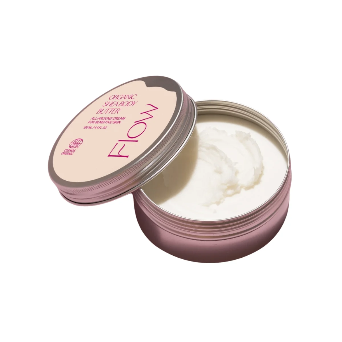 Flow Cosmetics Shea Butter – разбито био масло от карите в метална кутия за бебета и атопична кожа