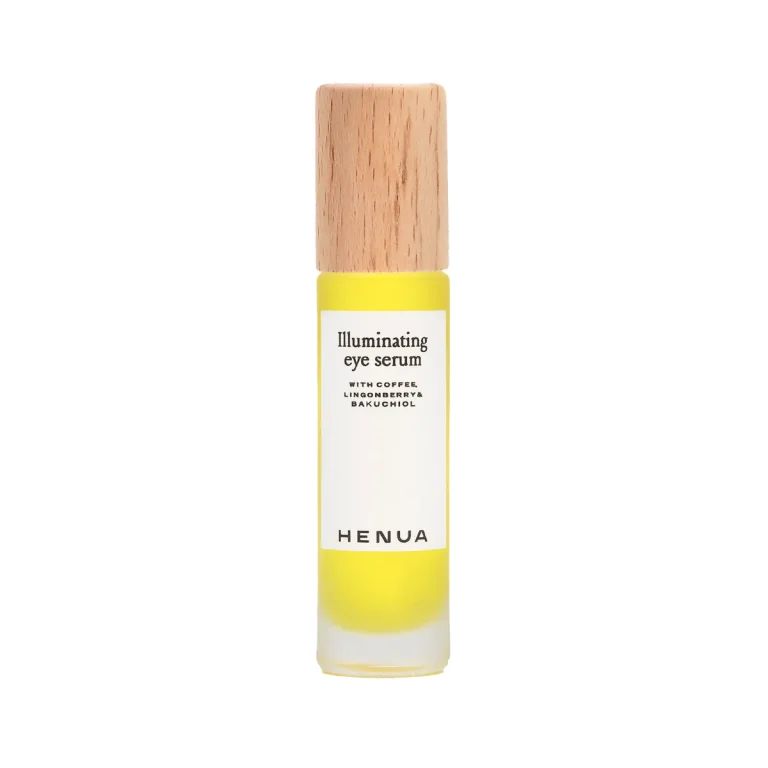 Henua Illuminating Eye Serum – натурален серум за околоочен контур с бакучиол и ролер против тъмни кръгове
