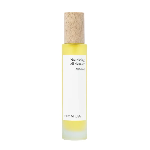 Henua Nourishing Oil Cleanser – натурално почистващо олио за лице с овес и кърпа