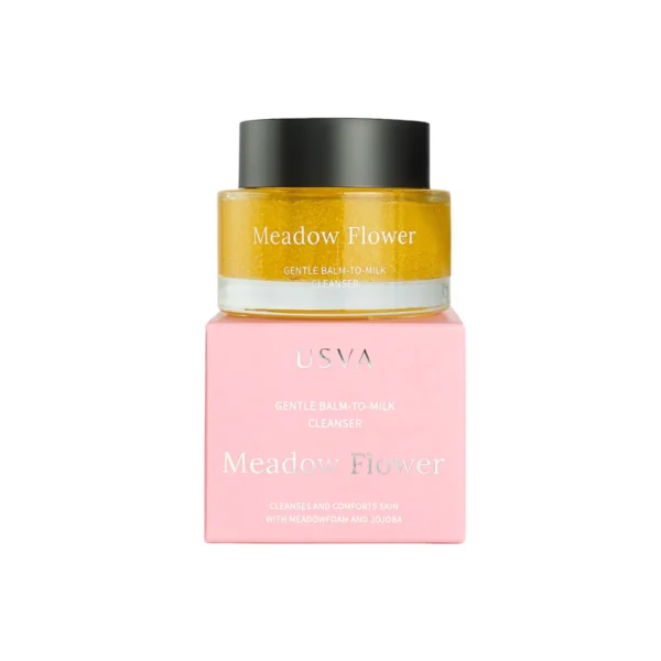 Usva Meadow Flower – натурален почистващ балсам за лице тип balm-to-milk с бурити