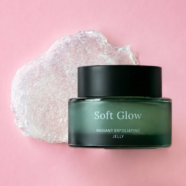 Usva Soft Glow – натурално ексфолиращо желе за лице с рицинови перли и сквалан