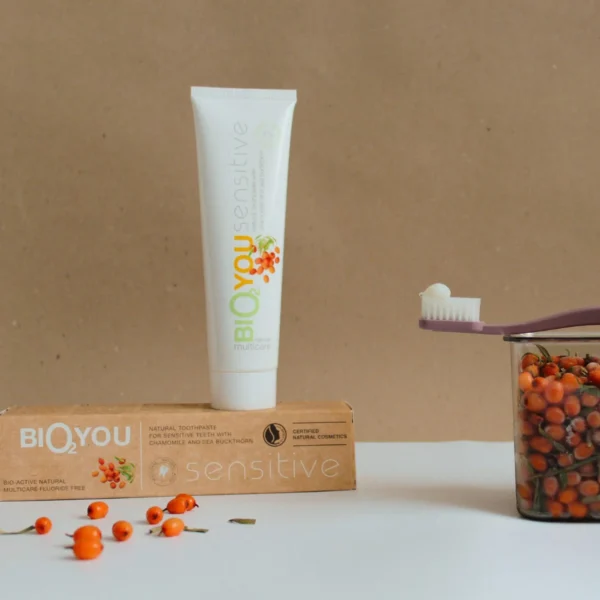 Bio2You Natural Toothpaste – натурална паста за чувствителни зъби с облепиха и лайка