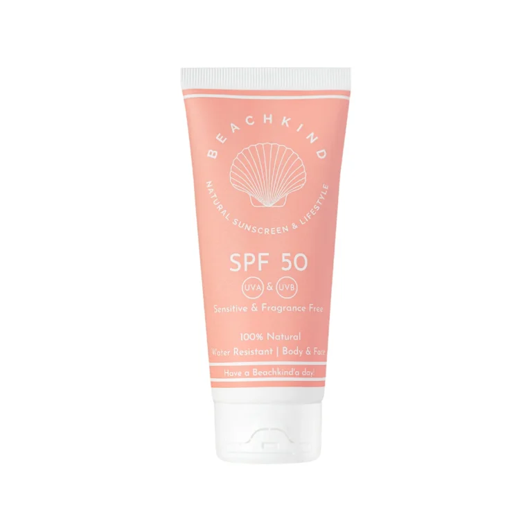 Натурален слънцезащитен крем за чувствителна кожа Beachkind SPF 50 от Scandi Naturals
