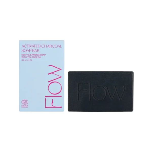 Flow Cosmetics Activated Charcoal Soap натурален сапун с активен въглен и чаено дърво против акне