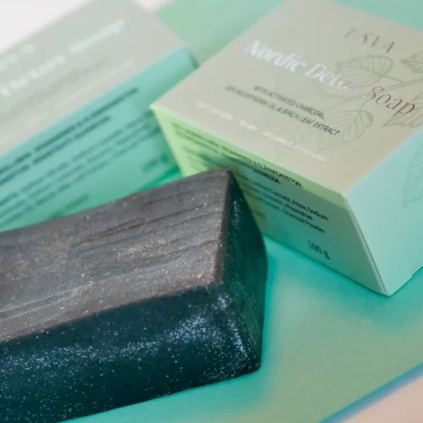 Usva Nordic Detox Soap натурален сапун с активен въглен за проблемна кожа
