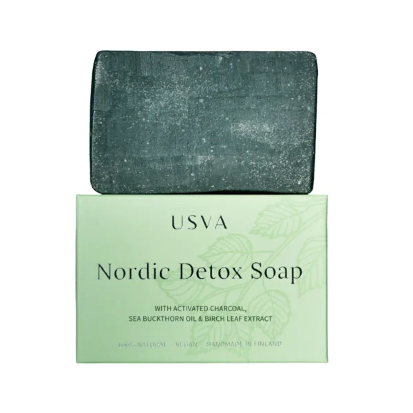 Usva Nordic Detox Soap натурален сапун с активен въглен за проблемна кожа